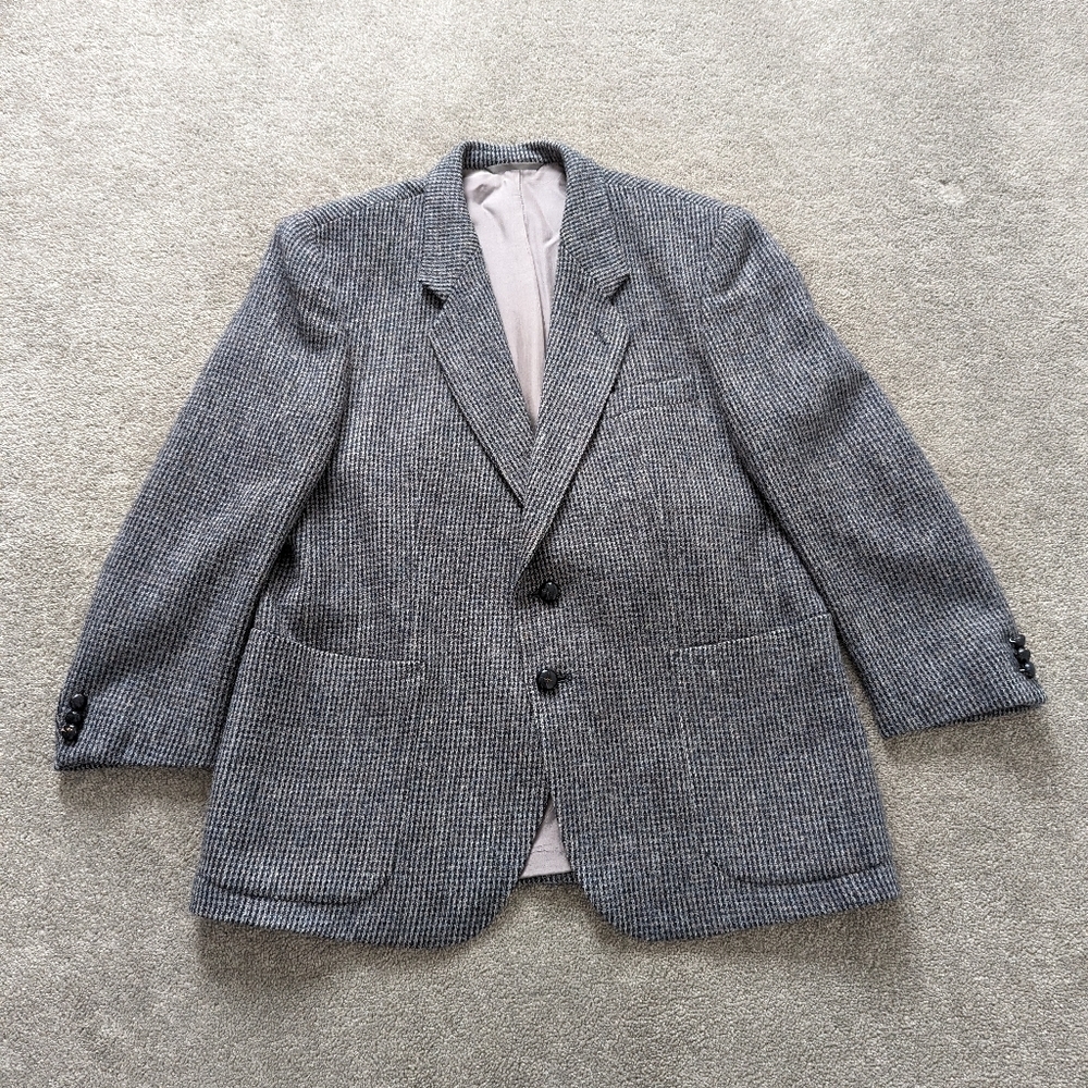 Vintage Tivoli Men's Plaid Wool Blazer Size 46 Sport Jacket